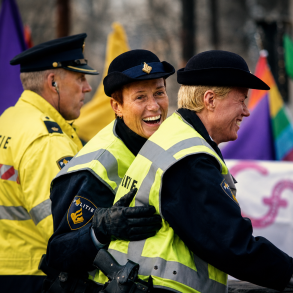 Marja Lust and Ellie Lust - Amsterdam Police - Photograph by Traci White