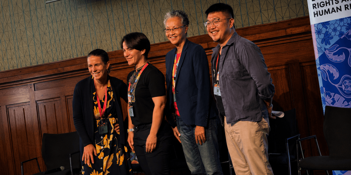 Olena Shevchenko, Anna Berbers, Charlene Liu und Raymond Phang trafen sich zum Thema „Negotiating Pinkwashing“